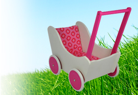 Woodtoys poppenwagen