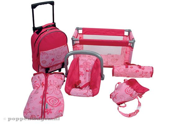 Poppenset roze