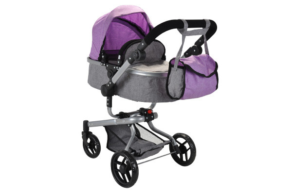 Verstelbare duwstang (52-74 cm).