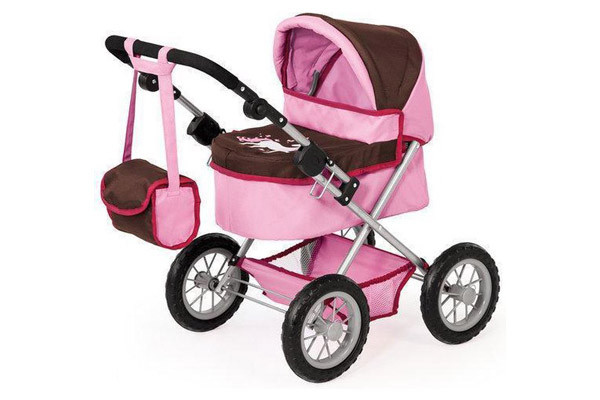 Bayer poppenwagen Trendy roze/bruin