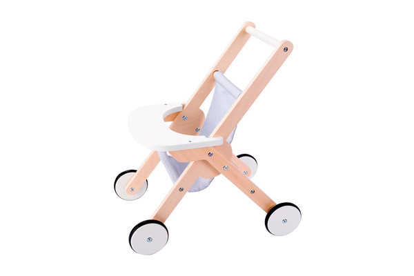 Houten wielen met rubberen rand