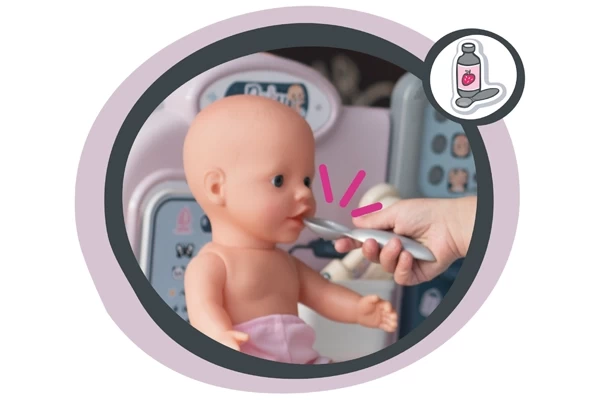 Siroop voeren met de lepel