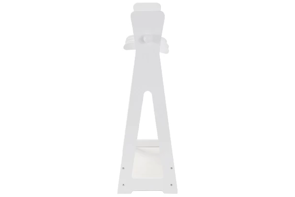 Kleding boven, schoenen onder.