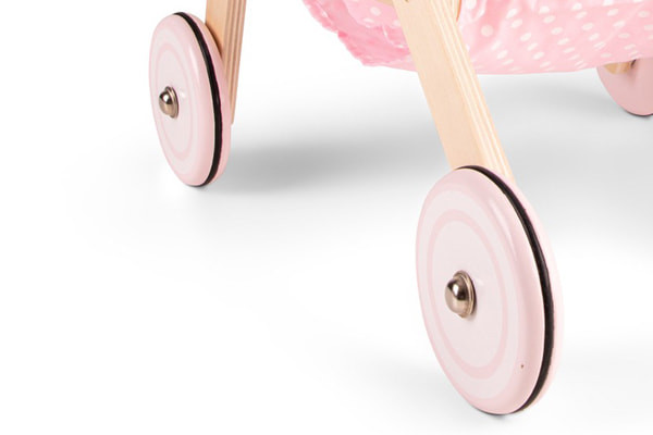 Vier wielen met rubberen rand