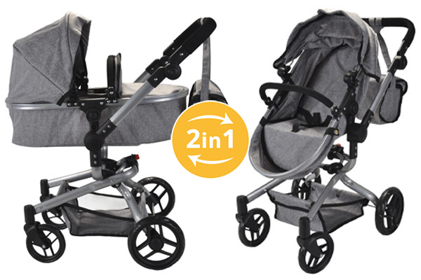 Gloed Verzamelen oven Bandits & Angels Modern Angel 2in1 grey | Poppenwagen.nl