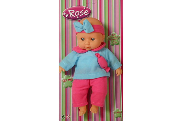 Baby Rose pop 30 cm met geluid