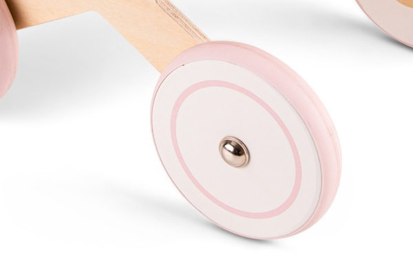 Vier wielen met rubberen rand