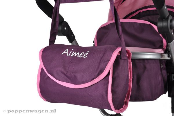 Optioneel: luiertas met eigen naam.