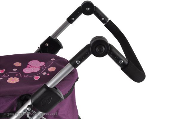 Druk de knopjes in en het bovenste deel van de stang gaat naar beneden.