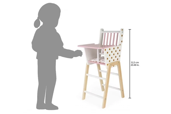 Hoogte poppenstoel: 52,5 cm