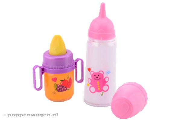 Magische melk- en sapfles.