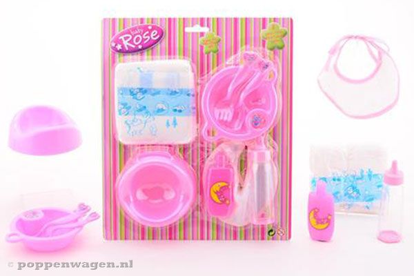 8 delige verzorgingsset van Knuffeltoys.