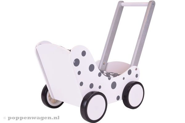 Wit met zilveren stippen.