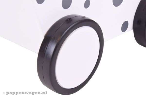 Voorzien van geluidsarme wielen.