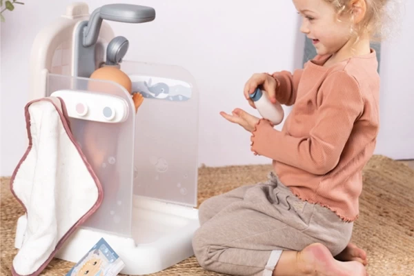 Zeep de pop lekker in