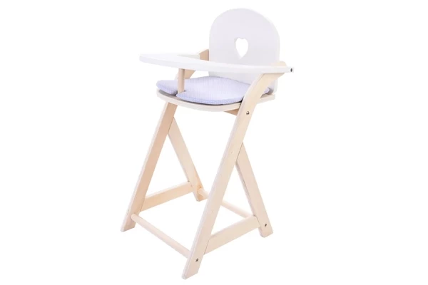 Poppenstoel wit-grijs