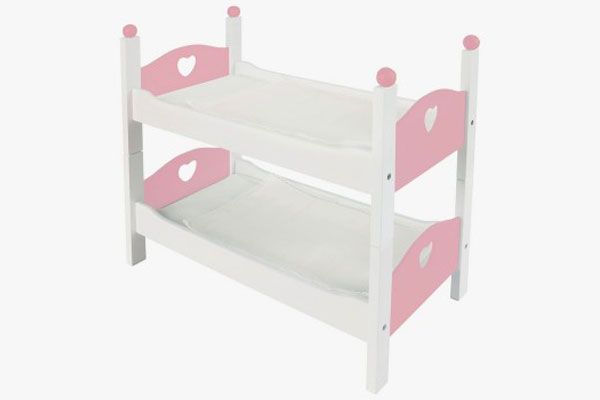 Poppen stapelbedje van Woodtoys.