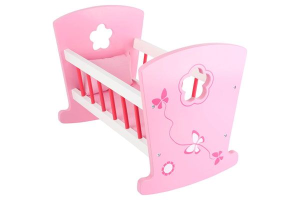 De zijkant is prachtig gedecoreerd met vlinders.